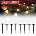 2~8er LED Solar Gartenleuchte Kugel Set Solarleuchte Außen Garten Lampe leuchte