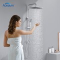 Auralum Duschsystem Regendusche mit Handbrause Duscharmatur Duschset Kopf Chrom