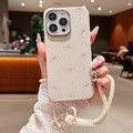 Handy Hülle mit Band Für iPhone 16 Pro Max 15 14 13 12 11 Schleife Weiche Cover