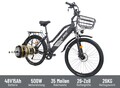 48V E-Mountainbike 50OW E-bike,26 Zoll Elektrofahrrad 15AH Cityräder45km/h ORLMS