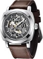 Uhren Herren Uhr Automatik Mechanische Armbanduhr | Lederband | Goldene Bewegung