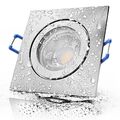 Quadratischer LED Einbaustrahler 12V 3W GU5.3 IP44 90×90mm für Bad & Dusche