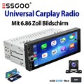 DAB+ Apple Carplay Autoradio 1 DIN 4+64GB GPS Nav Android 14 RDS Mit Bildschirm