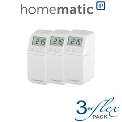 3er Set Homematic IP Heizkörperthermostat kompakt plus - HmIP-eTRV-CL