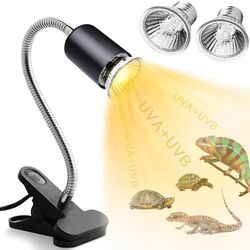 Terrarium Aquarium Wärmelampe UVA+UVB Reptilien Schildkröte Strahler Beleuchtung