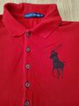 Polo Ralph Lauren Poloshirt Gr.S rot TOP shirt Schwarze steinchen strass 