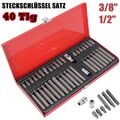 VIELZAHN STECKSCHLÜSSEL SATZ TORX BIT INNENSECHSKANT SET 40TLG BIT 1/2 HEX LANG
