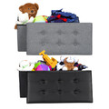 Sitzhocker faltbarer Hocker mit Stauraum Truhe Aufbewahrungsbox Deckel 2 color