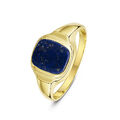 Herren-Siegelring 9 kt Gelbgold blauer Lapis gepolstert UK punziert - 375