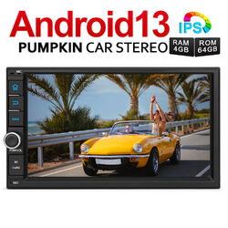 Pumpkin 7" Android 13 Autoradio Doppel DIN GPS Navi DAB Carplay 4GB 64GB USB RDS