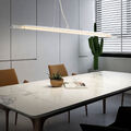 Pendellampe Pendelleuchte Hängelampe Hängeleuchte Glas silber 1x LED Höhe 120cm