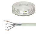 20m CAT6 Kabel S/FTP PiMF Netzwerk Installation Verlege Patch LAN starr 2-fach