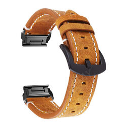 Für Garmin Fenix 7 7X 6 6X Epix Pro 5 5X Plus 3HR S70 60 Quickfit Leder Armband