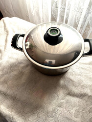 AMC Topf 2 sterne mit Visiotherm Deckel 2 Teilig 24 cm 5,2 Liter,