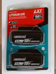 2 pack - 18V/5,0Ah für Makita Akku BL1860B- 2er Set - 197422-4 BL1850 BL1830