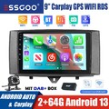 9" Android 13 64G Autoradio Navi Carplay GPS DAB+ Kam Für Smart Fortwo 451 11-15