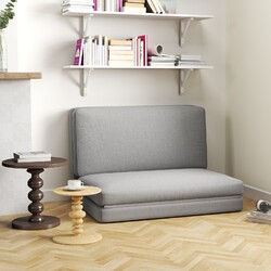 HOMCOM Bodensofa 3-in-1 Klappbar Schlafsofa mit Samtoptik für Schlafzimmer