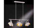 Retro Pendelleuchte Schirme schwenkbar Betonoptik / Gold mit LED - Esstischlampe