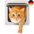 Katzenklappe Hundeklappe 4 Wege Magnet-Verschluss für Katzen und kleine Hunde - 