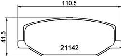 Bremsbelagsatz Scheibenbremse HELLA PAGID 8DB 355 006-161 für JIMNY SUZUKI SN ED