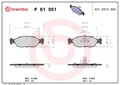 BREMBO Bremsbelagsatz Scheibenbremse PRIME P 61 051 für PEUGEOT CITROËN 106 1 1A