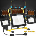 LED Fluter mit Stecker Baustrahler Stativ Arbeitsleuchte Scheinwerfer Strahler