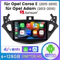 8 Core 128G Carplay Android 14 Autoradio GPS NAV Für Opel Corsa E 2015-2019 Adam
