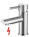 Einhebelmischer Waschtisch Niederdruck Wasserhahn mit Ablaufgarnitur Bad Armatur