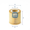 Ölfilter UFI 25.191.00 Filtereinsatz für FORD RANGER TKE EcoBlue 4x4 TDCi Cab