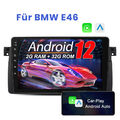 Carplay Android 12.0 2+32GB 9"Autoradio GPS Navi USB BT WIFI DAB Für BMW 3er E46