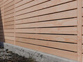 WOODTEX Sichtschutzzaun Rhombus Lärche 180x180 cm Naturbelassen Gartenzaun