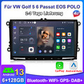 Für VW GOLF 5 6 Touran Passat EOS POLO Carplay Android 13 Autoradio Navi 6+128GB
