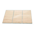 Herdabdeckplatte Ceran 3-teilig 90x52 Beige Holz Kochplatten Abdeckung Glas Deko