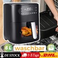 Heißluftfritteuse Airfryer Heissluft Friteuse Fritteuse Mini Backofen LED 6L
