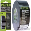 50m PETEC POWERTAPE SCHWARZ UNI GEWEBE-BAND KLEBEBAND PANZERTAPE GAFFA TAPE
