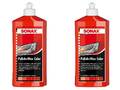 2x SONAX 500 ml Polish & Wax Color NanoPro rot Politur mit Farbpigmenten