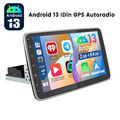 4GB+64GB Android 13 Carplay Autoradio GPS Navi 1 DIN 360° Drehbar Bildschirm SWC