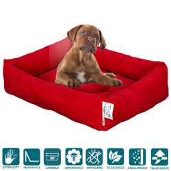 Hundebett S-L mit Kissen Hundekorb Hundesofa Hunde Katzen Tier Bett Katzenbett