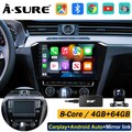 DAB+ 8-Core Android 14 Autoradio Carplay GPS Navi Kam für VW Passat B8 2015-2019