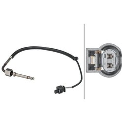 1x Sensor, Abgastemperatur HELLA 6PT 358 181-441 passend für MERCEDES-BENZ