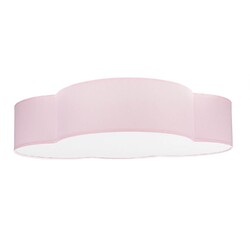 Kinderzimmerleuchte Rosa Stoff 62 cm lang für 4x E27 Wolkenlampe Deckenlampe