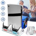 PS5/PS5 Slim/PS5 Pro Ständer mit RGB-Lichtstreifen& Lüfter PS5 Wandhalterung Kit