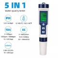 Digital PH Wert+TDS-EC Messgerät Pool Temp Salzgehalt Tester Wasserqualitätstest