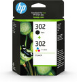 HP 302 (X4D37AE) Original Druckerpatronen, Black + Tri-Color, 2Er Pack Für HP De