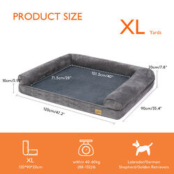 Orthopädisches Hundebett Hundesofa rutschfest Hundekissen Hundematte waschbar 