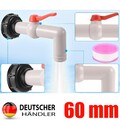 IBC Tank Adapter Zubehör Container Auslaufhahn Wassertank Kugelauslaufhahn NEU.