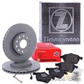 ZIMMERMANN BREMSSCHEIBEN + BELÄGE +WK VORNE FÜR SKODA SUPERB 3U 1.8-2.8 BJ 01-06