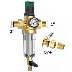 Rückspülfilter mit Manometer Druckminderer Feinfilter Wasserfilter Vorfilter DHL
