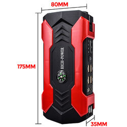 2000A Auto KFZ Starthilfe 12V Jump Starter Ladegerät Booster Powerbank 28000mah