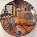 Wandteller Katzen Bradex "Die schönsten Ruheplätze" Kahla Porzellan